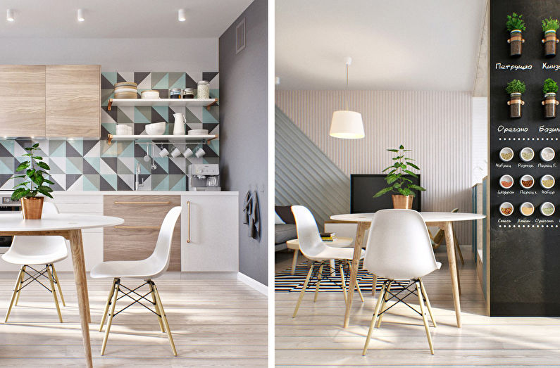 Cozy nest - design of a one-room apartment of 40 sq.m.