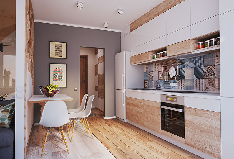 Modern one-room apartment of 40 sq.m. - Interior Design