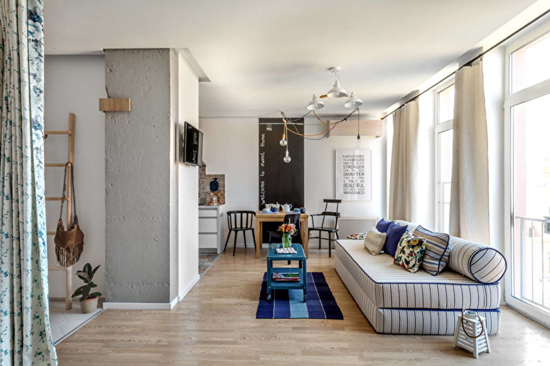 One-room apartment design 40 sq.m. in Kiev