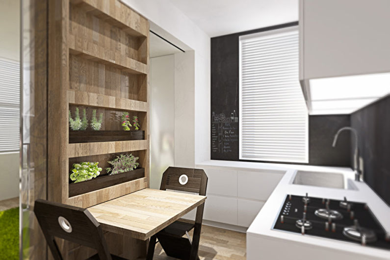 One-room transforming apartment of 40 sq.m. - Interior Design
