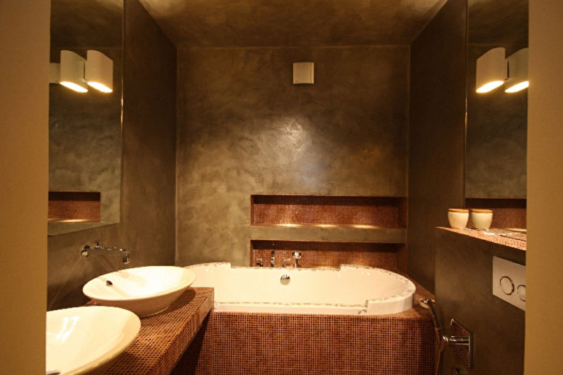 Materials for wall decoration in the bathroom - Decorative plaster