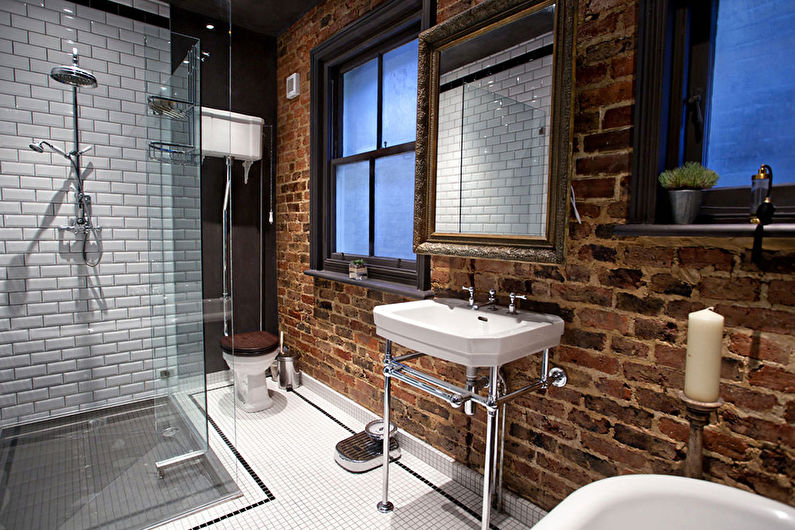 Materials for wall decoration in the bathroom - Brick
