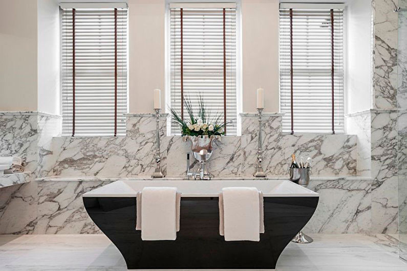 Materials for wall decoration in the bathroom - Marble