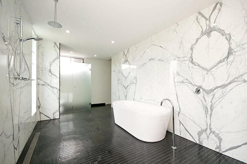 Materials for wall decoration in the bathroom - Marble