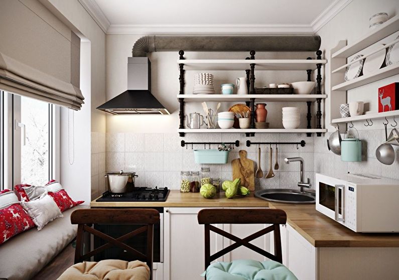 Interior design of a small kitchen