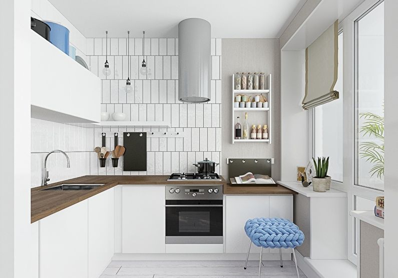Small kitchen in white - interior design