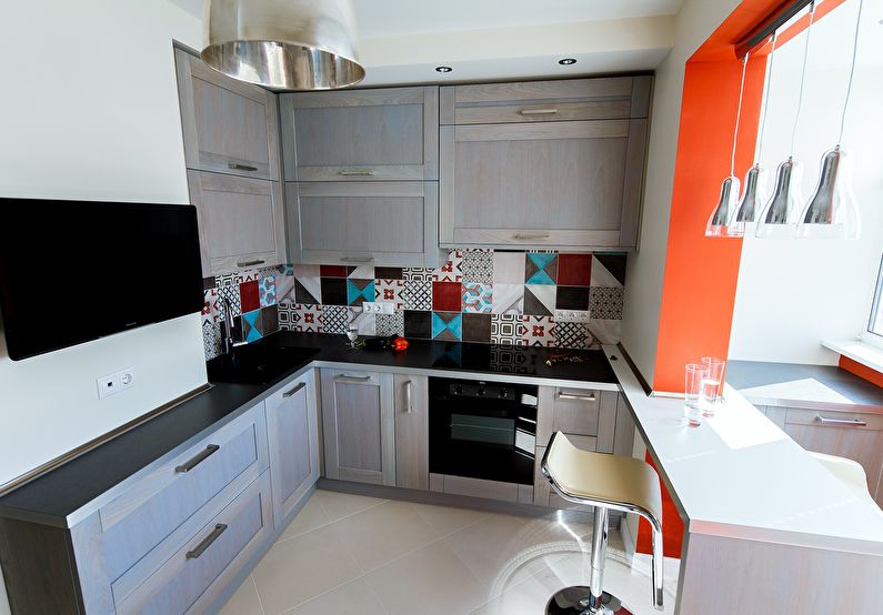 Combining a small kitchen with a balcony or a loggia - interior design