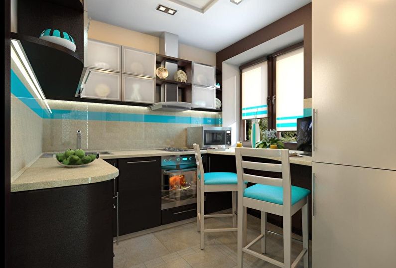 Interior design of a small kitchen - photo