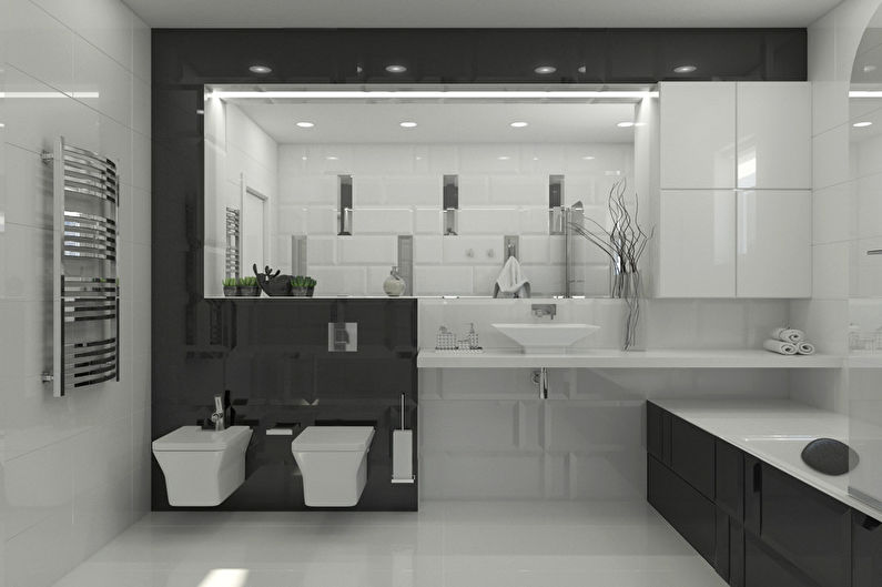 Harmony of Contrast: Bathroom 10 m2 - photo 1