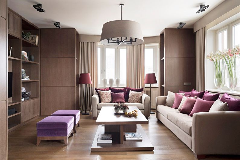 Living room design 18 sq.m. in modern style