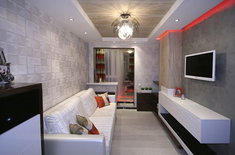 Living room 18 sq.m. - wall decoration