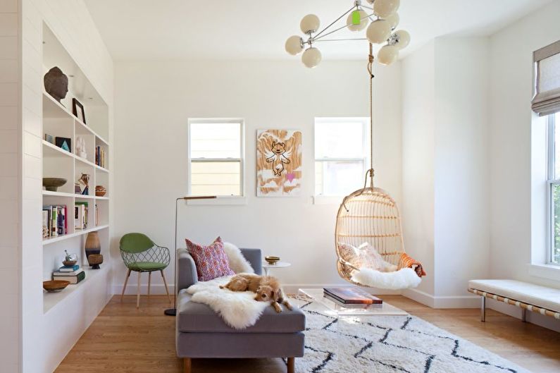 The interior design of the living room is 18 sq.m. - Photo