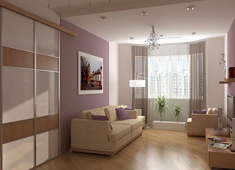 The interior design of the living room is 18 sq.m. - Photo