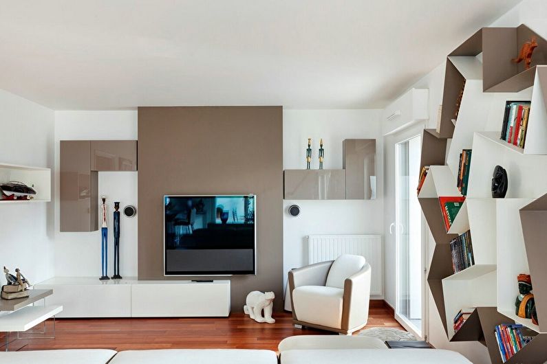 The interior design of the living room is 18 sq.m. - Photo