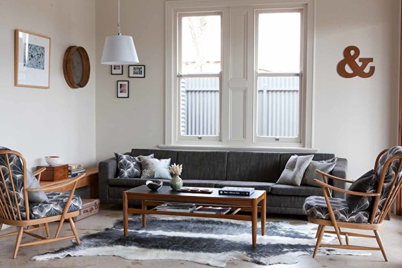 The interior design of the living room is 18 sq.m. - Photo