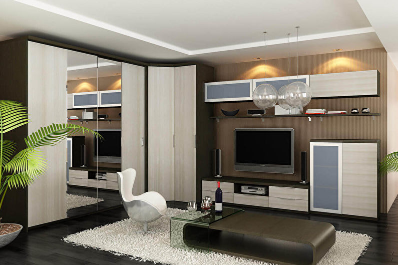 The interior design of the living room is 18 sq.m. - Photo