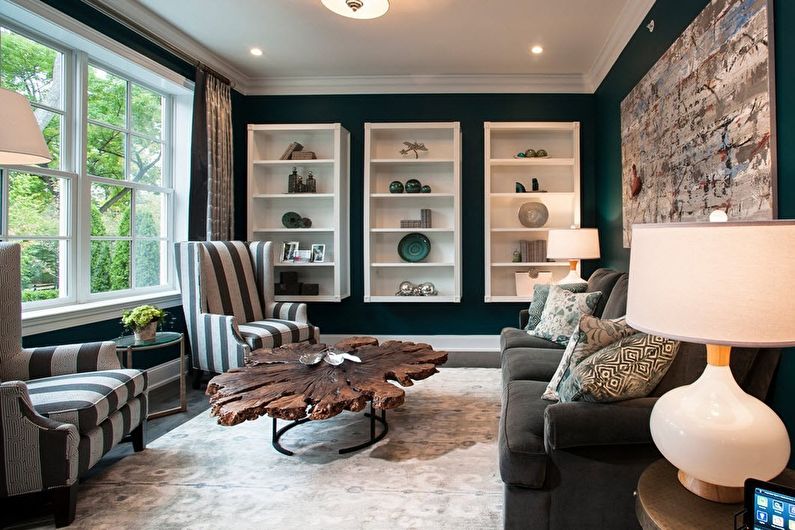 The interior design of the living room is 18 sq.m. - Photo
