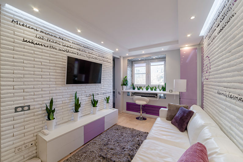Design of a small apartment of 20 sq.m.