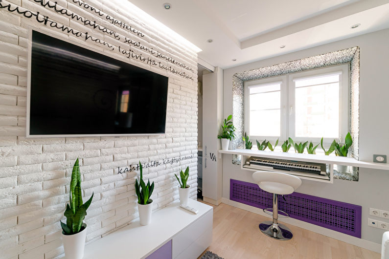 Design of a small apartment of 20 sq.m.