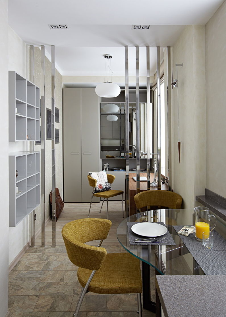 Interior of a small apartment in a modern style
