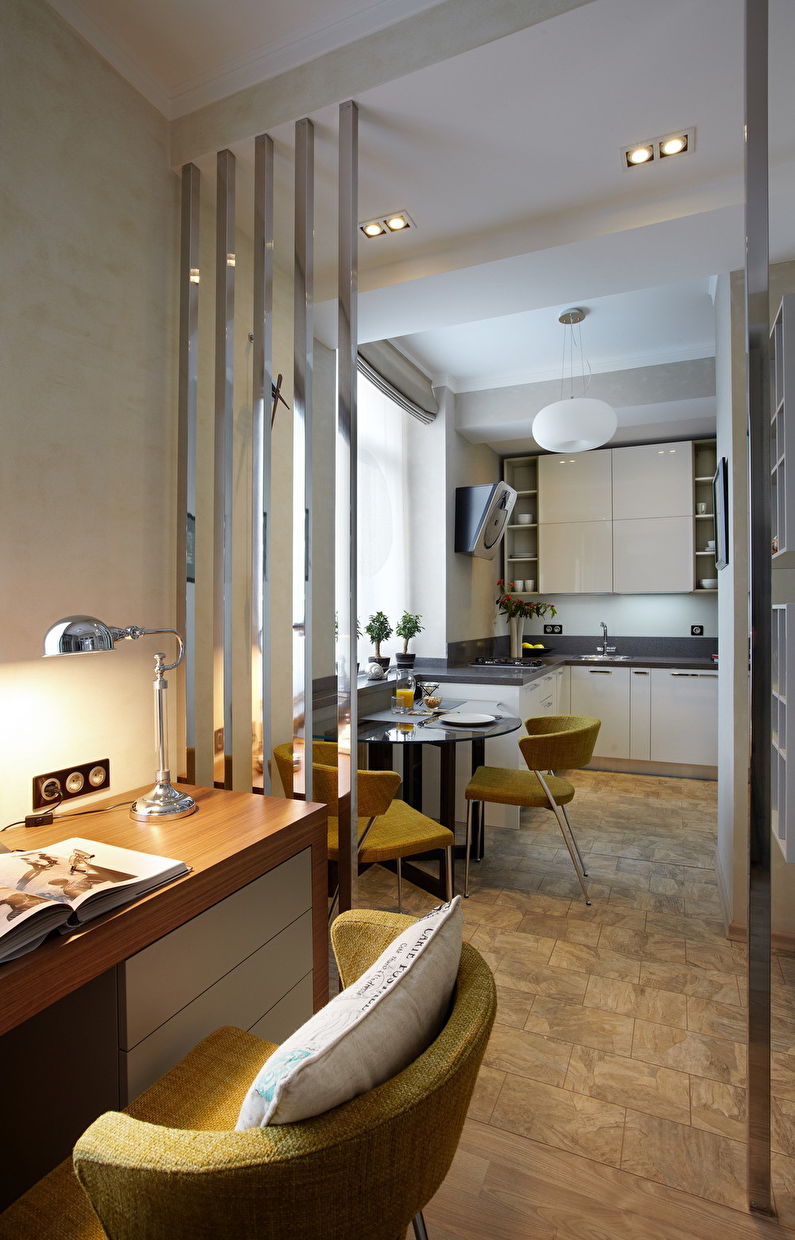 Interior of a small apartment in a modern style