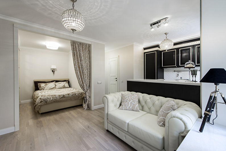 Design of a small apartment in a classic style