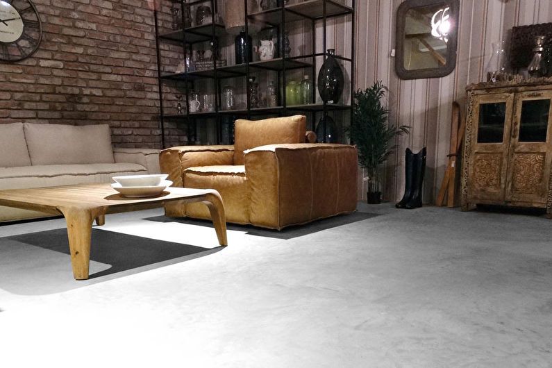 Living room design 20 sq.m. - floor finish