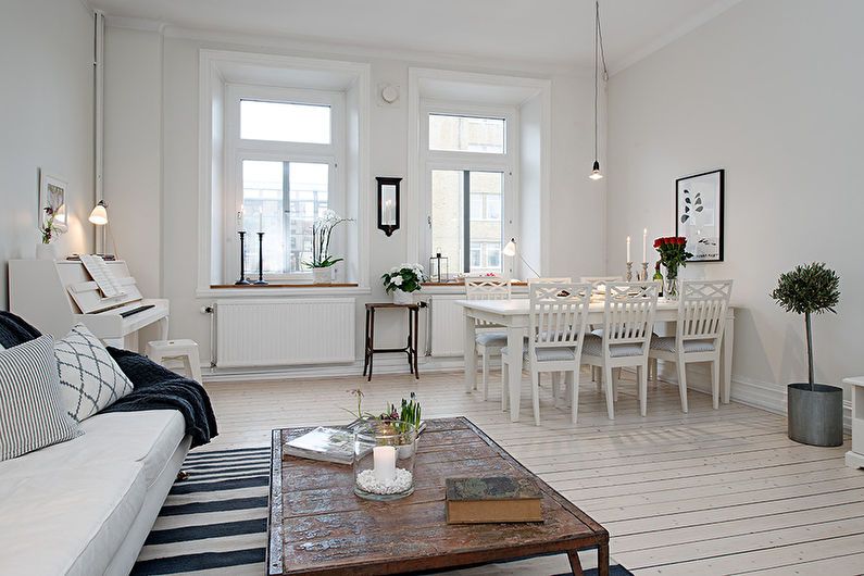 Interior design of a living room of 20 sq.m. - Photo
