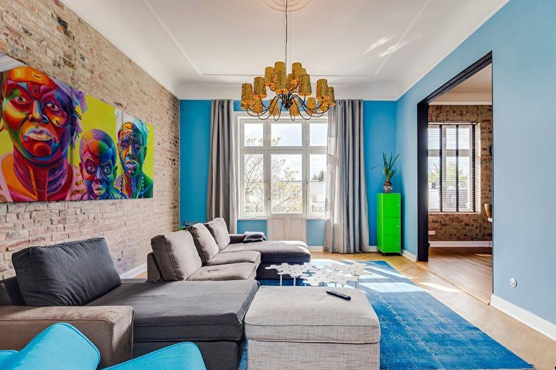Interior design of a living room of 20 sq.m. - Photo