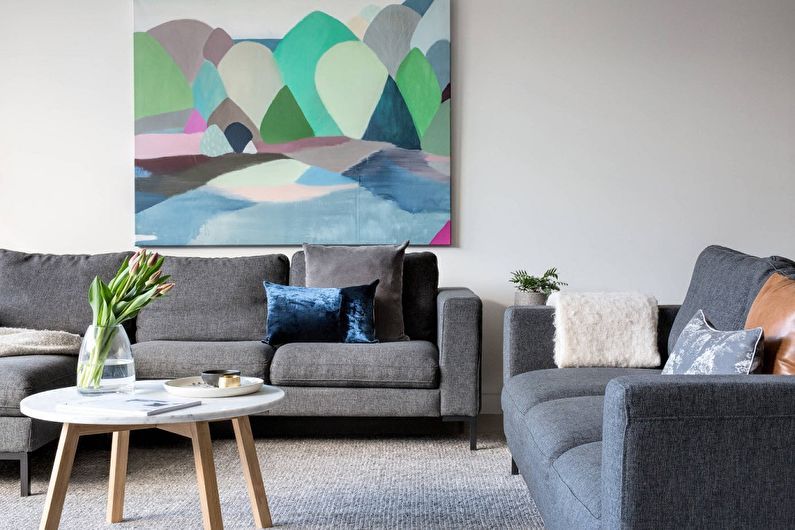 Interior design of a living room of 20 sq.m. - Photo