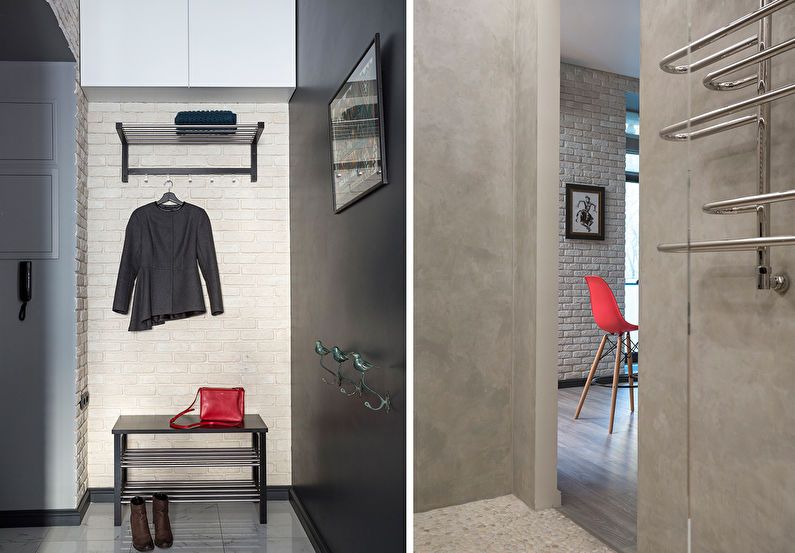 Interior design of a one-room apartment, Moscow
