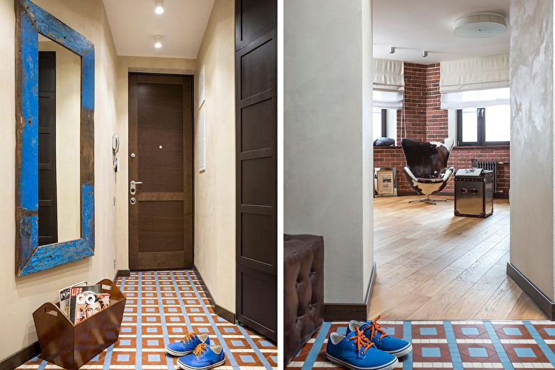 Design of a studio apartment in a loft style