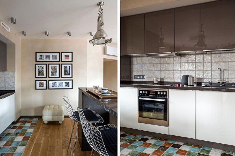 Design of a studio apartment in a loft style