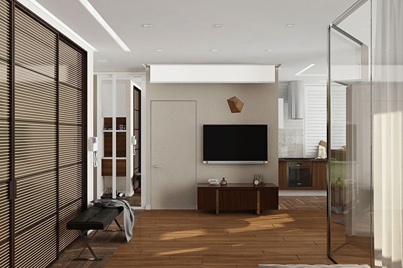Design of a studio apartment for a girl
