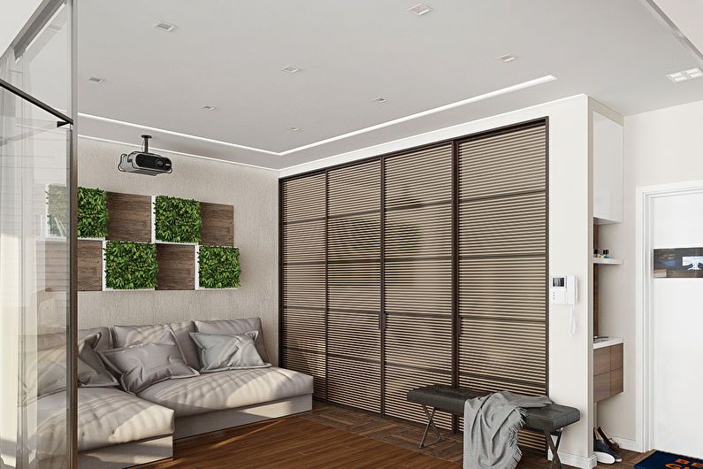 Design of a studio apartment for a girl