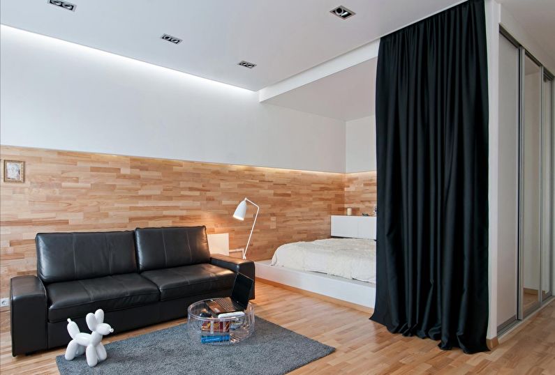 One-room apartment design for a young family