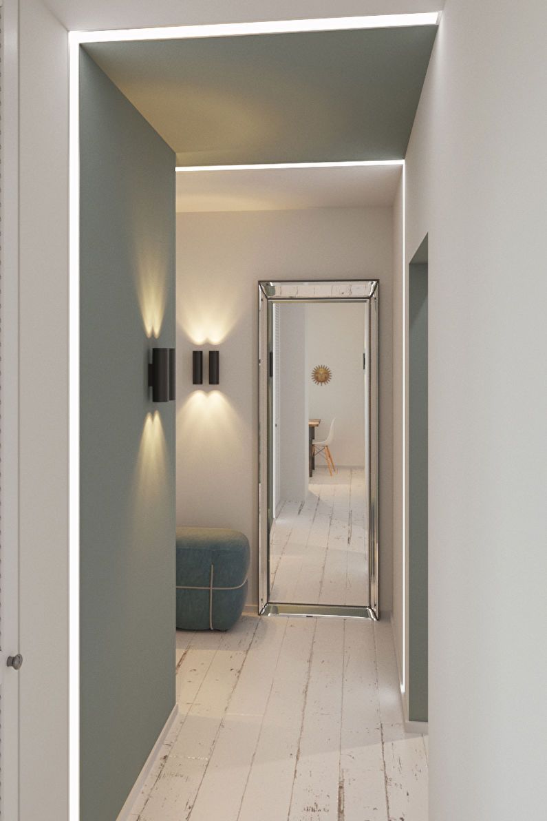 Design of a studio apartment in the style of minimalism