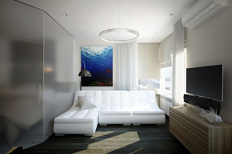 Design studio apartment from the studio Galaxio
