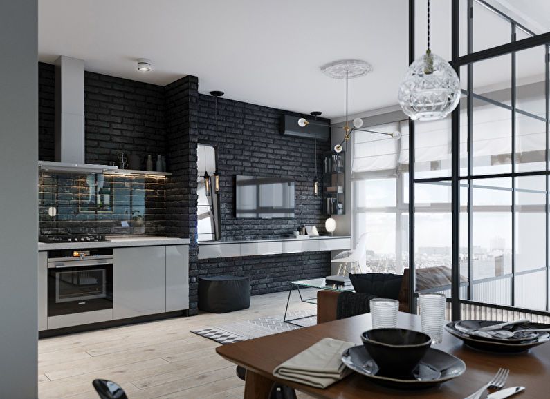 Design of a one-room apartment in Kiev