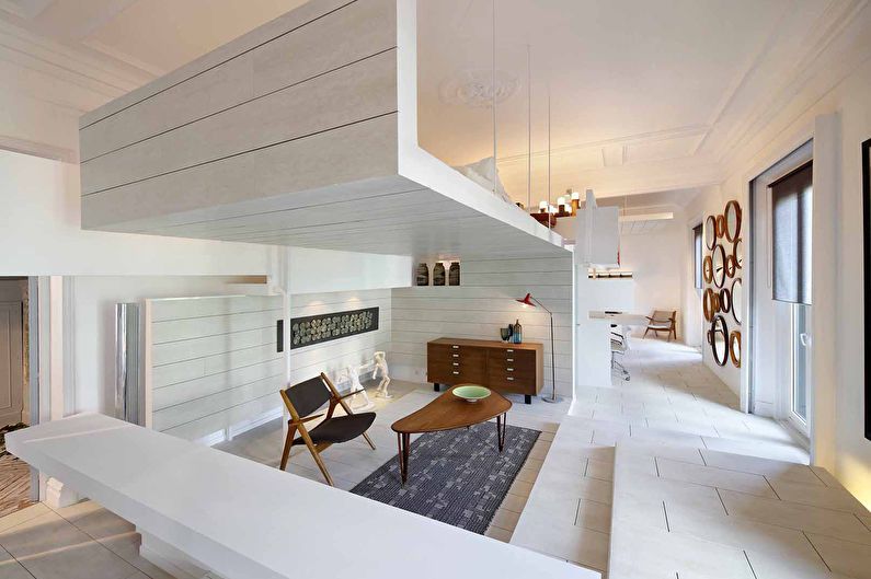 Interior design of a one-room apartment 54 sq.m.