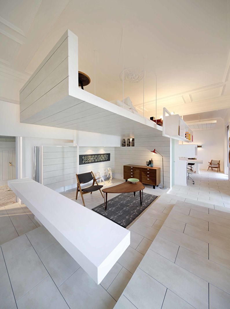 Interior design of a one-room apartment 54 sq.m.