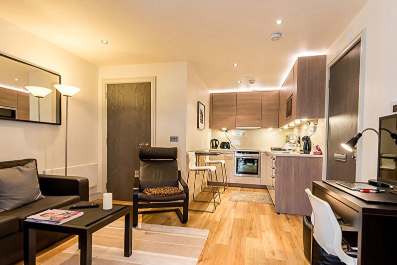 Design studio apartment in a modern style