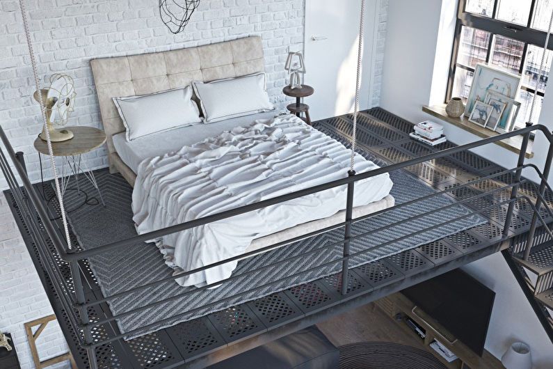 Design studio apartment in a loft style
