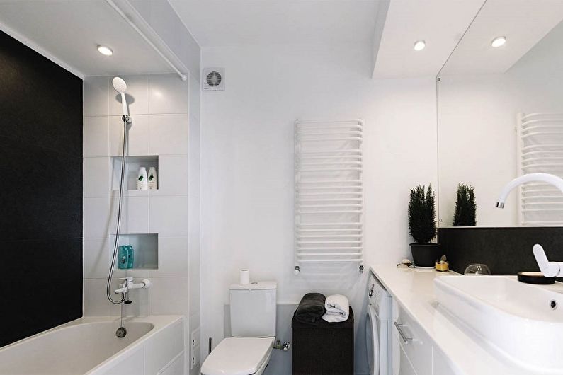 Bathroom design in a studio apartment