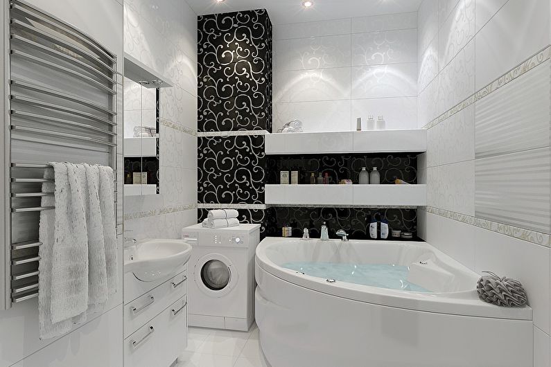 Bathroom design in a studio apartment