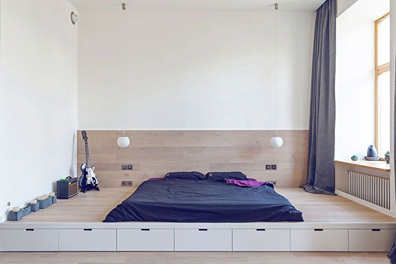 Design a bedroom in a studio apartment