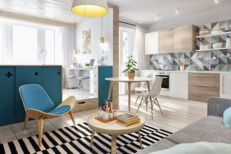 Studio apartment design - color palette