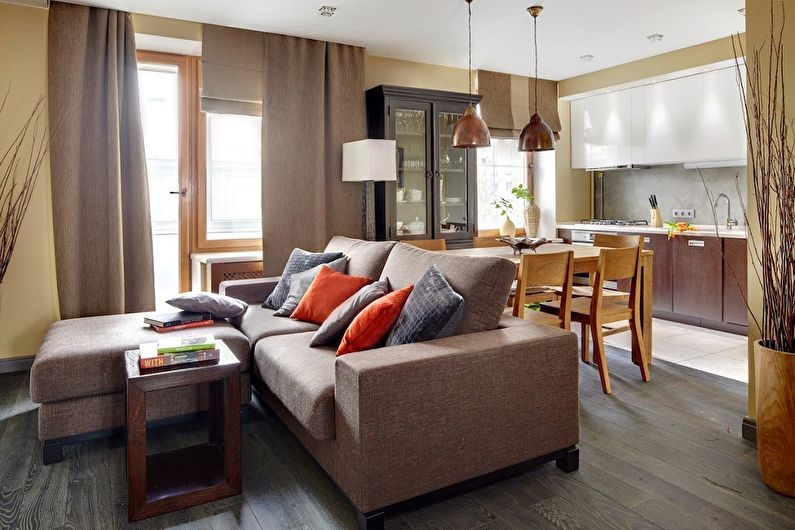 Studio apartment design - how to arrange furniture