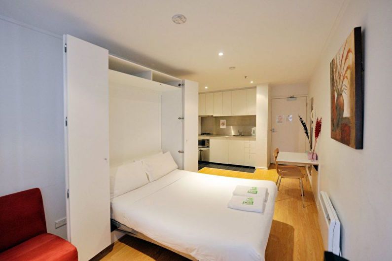 Studio apartment design - how to arrange furniture