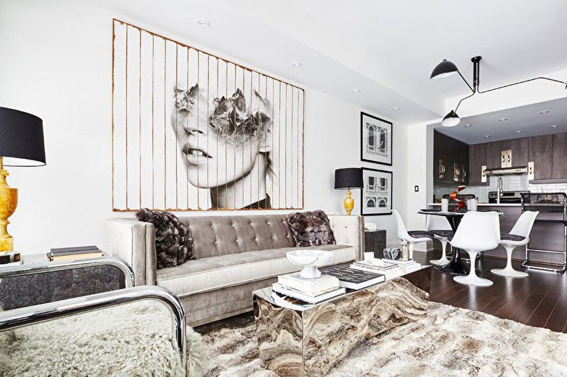 Interior design of a studio apartment - photo
